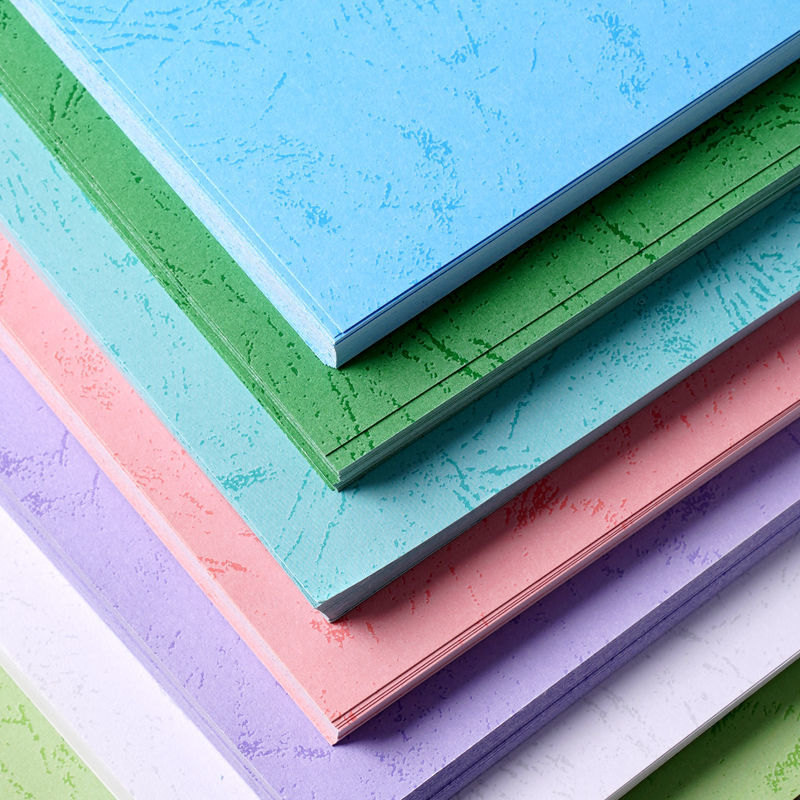 封面纸蓝色皮纹纸4装订硬壳书皮平纹纸180文件标书合同皮纹卡纸