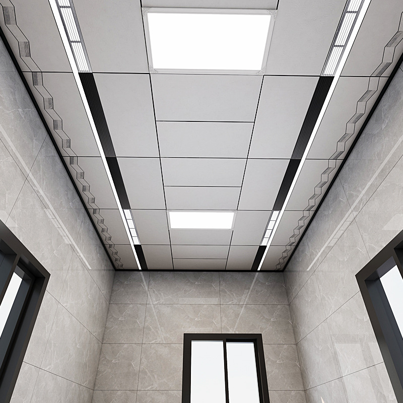 集成吊顶铝扣板30x60烤漆厨房卫生间铝扣板 吊顶自装全套配件材料