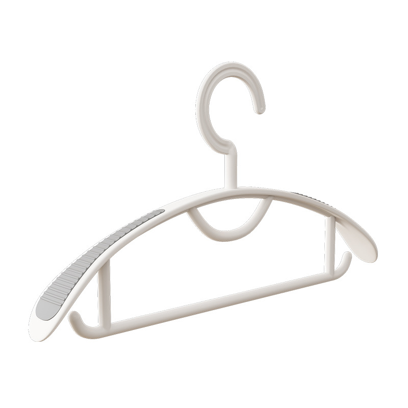 Plastic Semicircle Wide Shoulders without Marks Non-Slip Hanger Household Protective Clothing Can't Afford Bag Clothes Hanger Double-Seat Narrow Shoulder Thickened Hangers