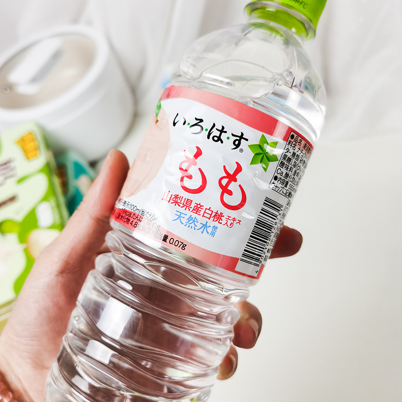 日本可口可乐白桃水乐活水蜜桃子透明矿泉水饮料