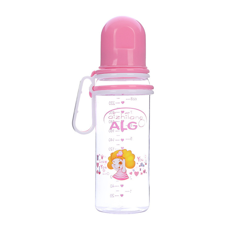 ALG Baby Feeding Bottle Pp Standard Mouth Bottle Baby Drinking Water Feeding Complementary Food Bottle Plastic Maternal and Child Supplies Wholesale 240ml