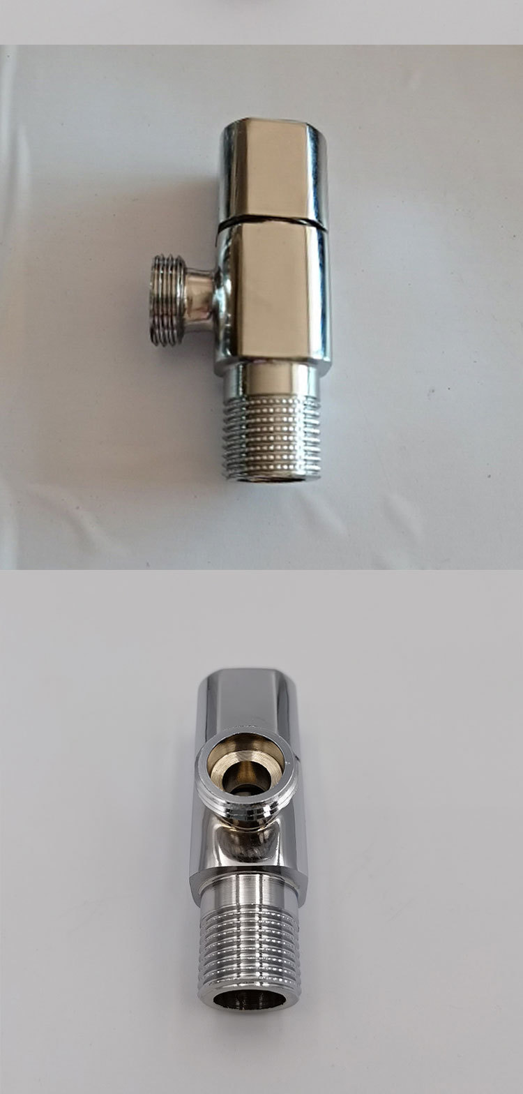 铜角阀马桶止水阀冷热水三角阀四方形锌合金手轮黄铜壳体加铜阀芯