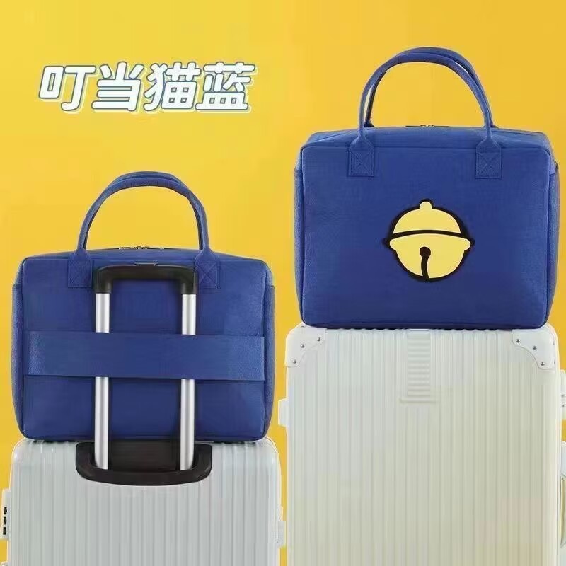 Cartoon Felt Handbag Large Capacity Luggage Cosmetics Clothing Storage Travel Felt Bag