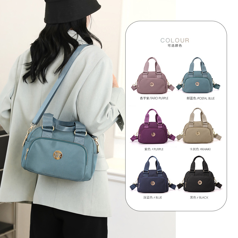 Shoulder Bag 2024 New Portable Women's Bag Lightweight Nylon Cloth Bag Urban Simple Messenger Bag