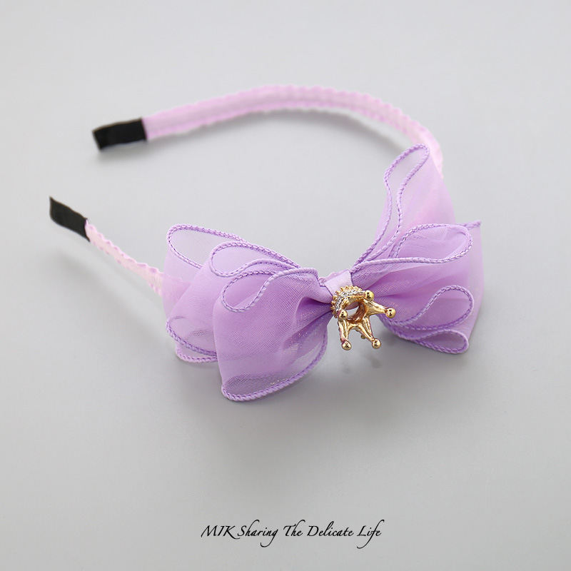 儿童发箍发饰女童头饰公主皇冠蝴蝶结发箍发卡女孩生日礼服配饰品