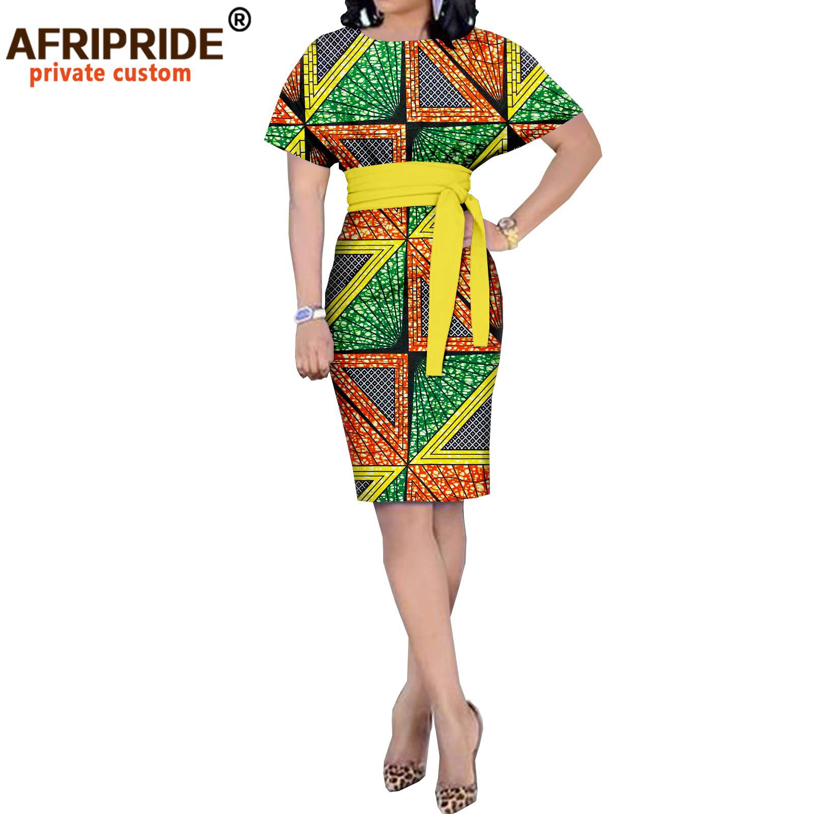 Foreign Trade New Arrival Hot Sale African Ethnic Print Batik Large Size Fashion Dress Afripride 2125026