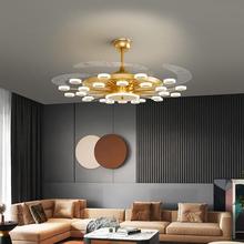 北欧风扇吊灯餐厅创意个性卧室现代简约客厅灯家用一体隐形吊扇灯