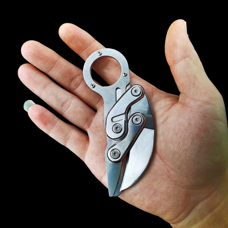 机械爪子刀鹰爪刀户外战术小刀随身折叠刀便携水果刀具防身冷兵器