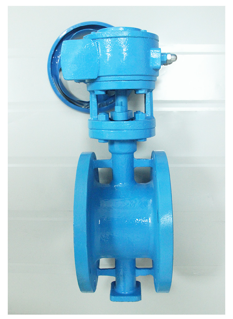 涡轮传动法兰三偏心d343h-16c国标硬密封双向压过水高压蝶阀dn100