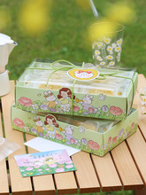 绿豆糕包装盒礼盒贴纸绿豆糕卡扣包装冰糕烘焙甜点盒子打包自封袋