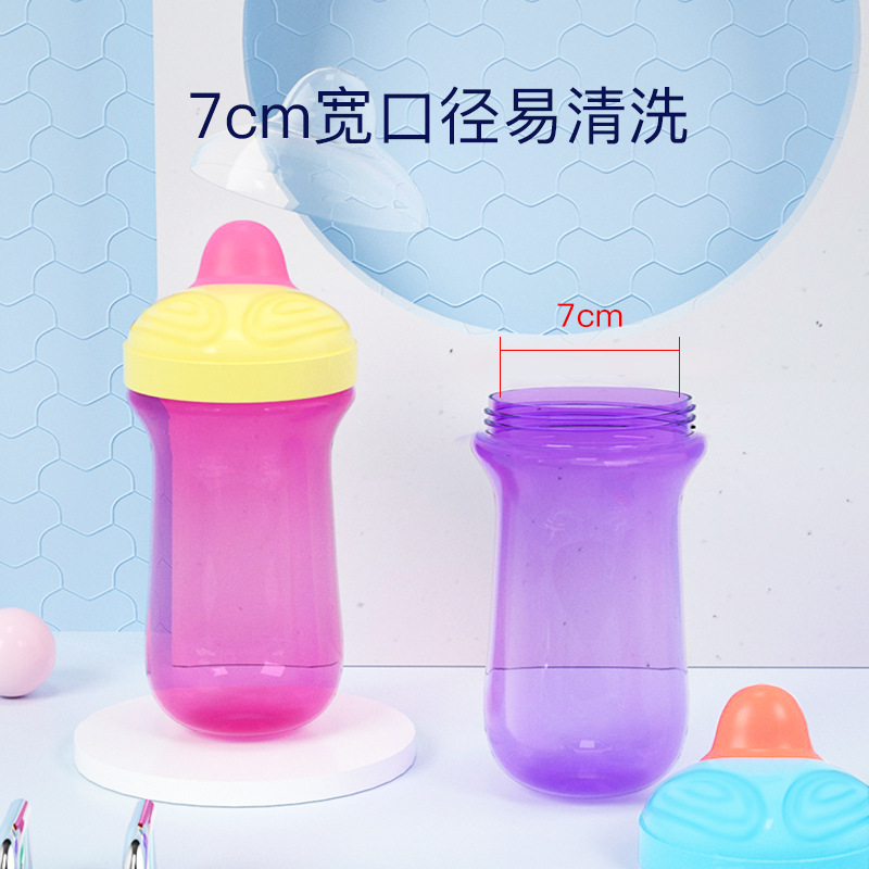 Infant No-Spill Cup Pp Large-Capacity Water Cup Baby Drinking Water Portable Water Cup Drop-Resistant Sippy Cup Maternal and Child Wholesale