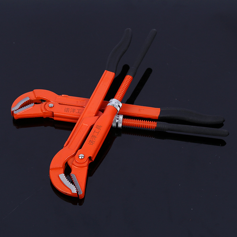 现货供应诺洋45°90°鹰嘴管子钳 沾塑柄鹰嘴管子钳卫浴快速管钳