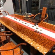 红木巴花大板实木原木胡桃木大板茶桌奥坎餐桌办公桌实木大板桌