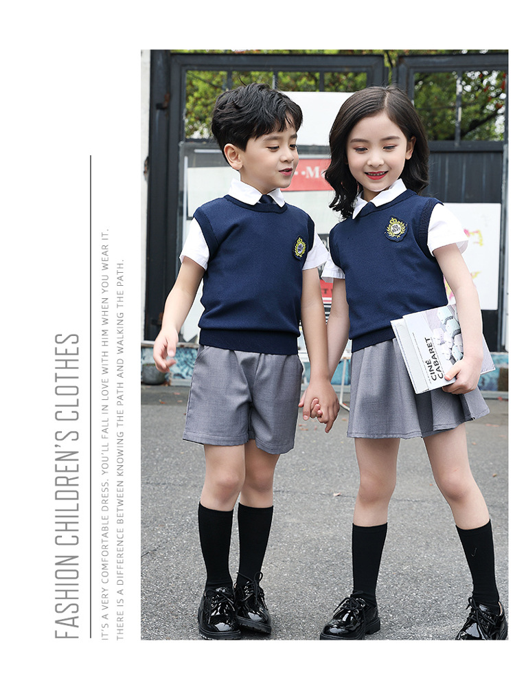 校服套装六一年级小学生毕业照服装幼儿园夏季园服英伦风儿童班服
