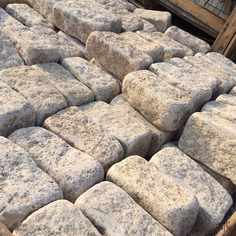 花圃围栏砖马蹄院子石园林围树石块踏步道仿古坛石走边石块地砖石