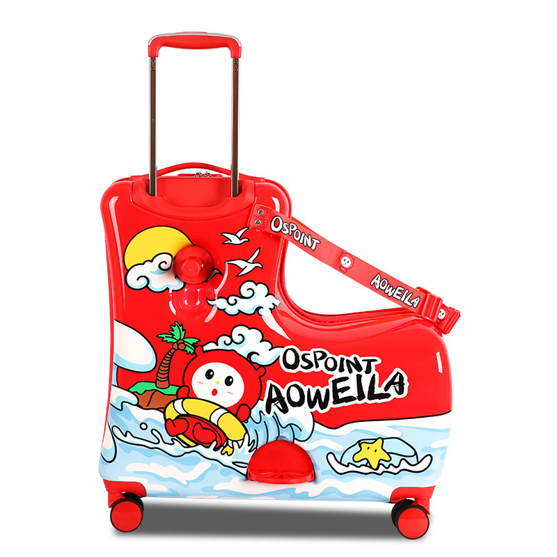 Children's Riding Luggage Trolley Case Folding Luggage 20-Inch 24-Inch Suitcase Multifunctional Luggage Wholesale