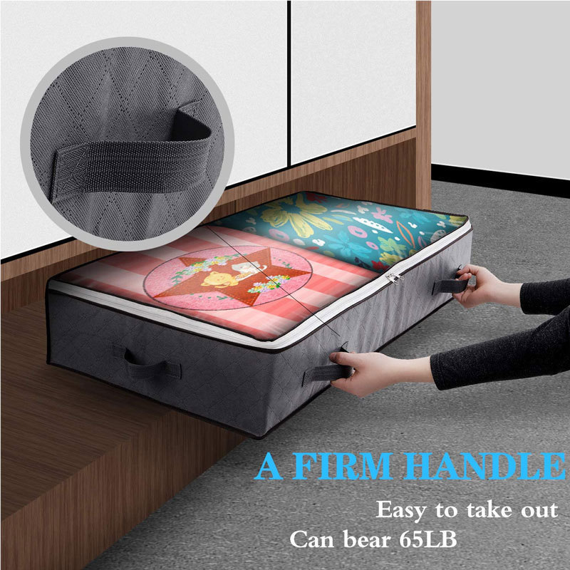 Underbed Storage Box Wholesale Household Quilt Quilt Clothes Case Underbed Storage Box Folding Storage Box Transparent