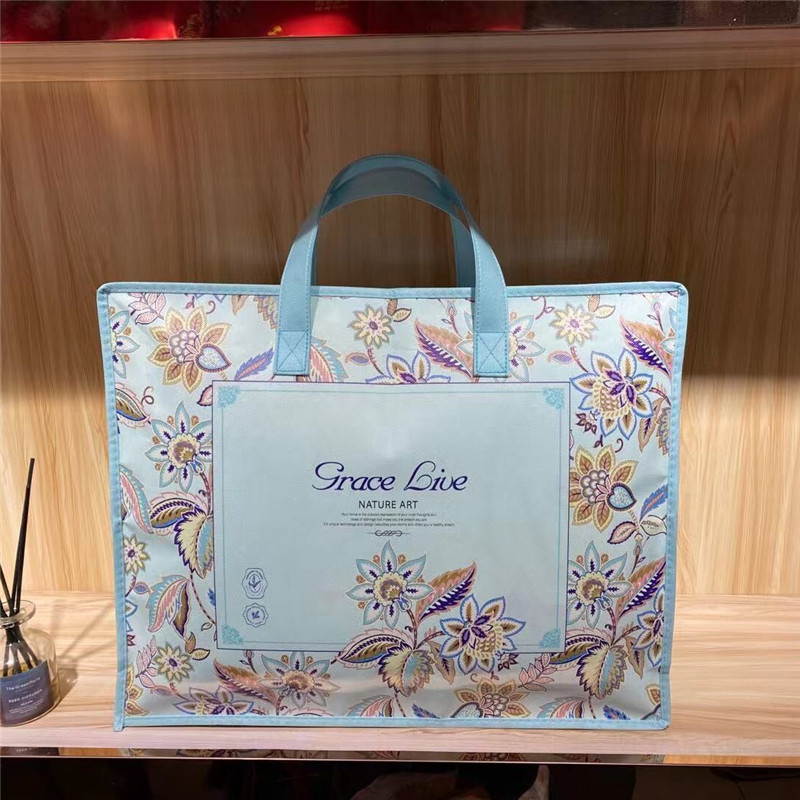 酒红色洋红酒无纺布袋加厚车线有隔层手提袋烟酒礼物礼品包装0610