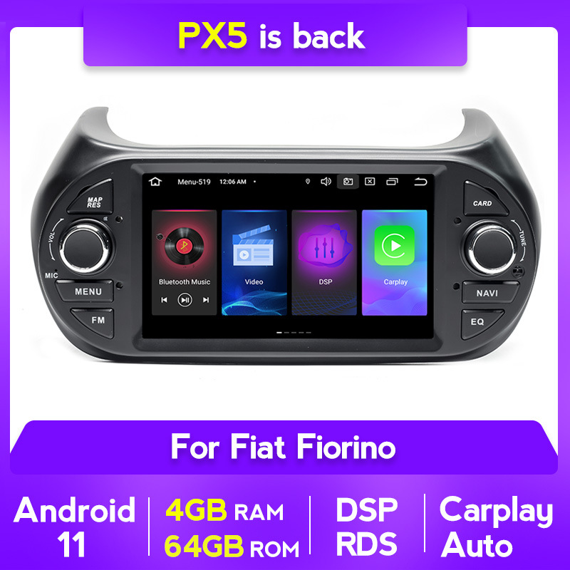 适用菲亚特Fiat Fiorino车载GPS导航Carplay倒车影像蓝牙CD一体机