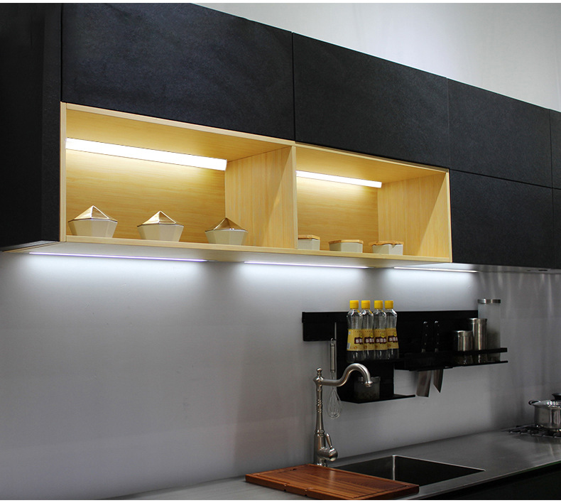 明装灯带免开槽酒柜层板灯橱柜灯带直角灯餐边柜灯衣柜灯带阴角灯