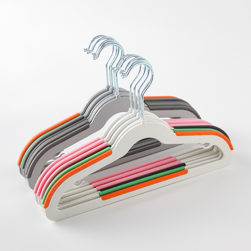 批发多功能儿童防滑条塑料衣挂家用整理收纳晾晒衣撑干湿两用衣架