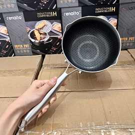 日式雪平锅316不锈钢奶锅 宝宝辅食锅家用无涂层不粘煮面小锅汤锅