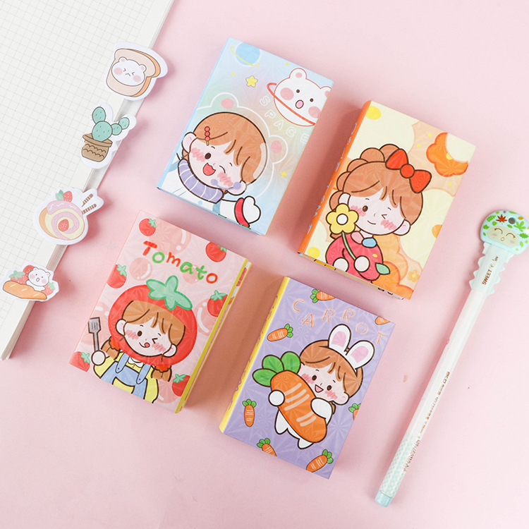 2009-14 可爱女孩六折便签 创意n次贴便利贴学生便签贴留言条