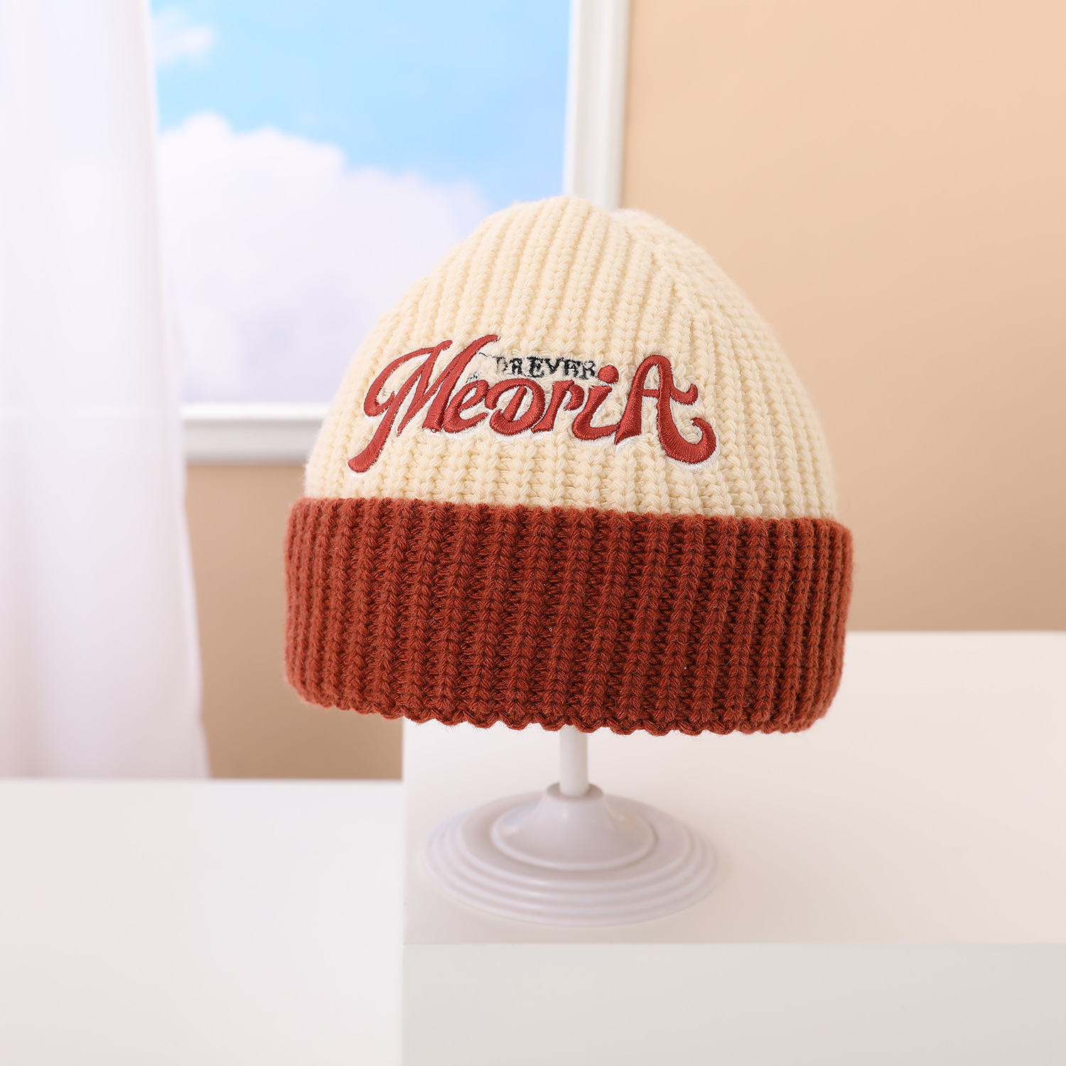 Autumn and Winter Children Woolen Cap Knitted Hat Baby Cute Warm Thickened Ears Protection Hat Men and Women Children's Beanie Cap Fashion