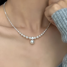 碎银几两系列~轻奢高级感珍珠项链女2023年新款精致法式锁骨颈链
