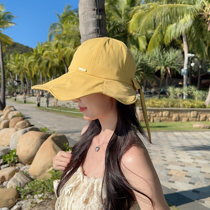 Sun Hat Female 2023 New Sun Protection Hat UV Protection Summer Cover Face Cycling Sun Hat Ladies Bucket Hat