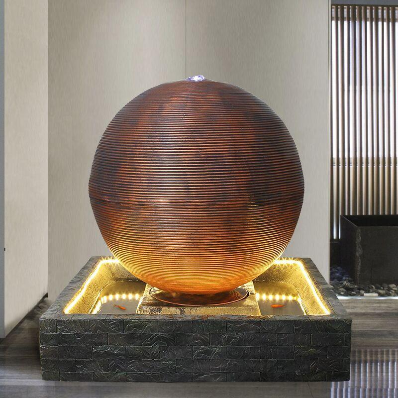 办公室欧式流水喷泉风水转运球景观公司庭院花园鱼池水景装饰摆件