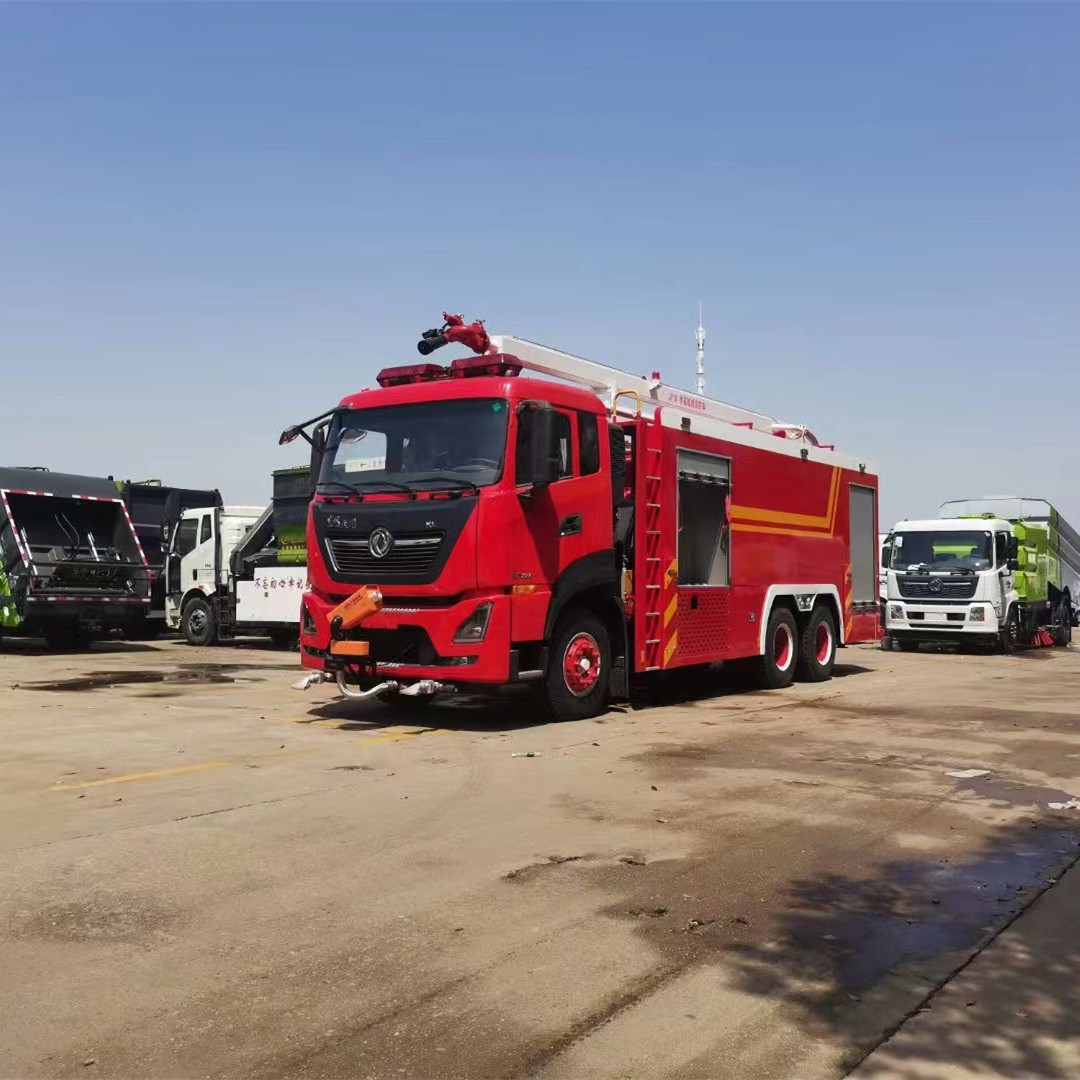 东风天龙后双桥18米举高喷射消防车|18米高喷消防车生产厂家销售