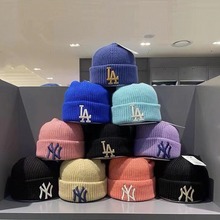 2023韩国MLB毛线帽冷帽针织保暖帽潮男女款洋基队NY纽基队LA帽子