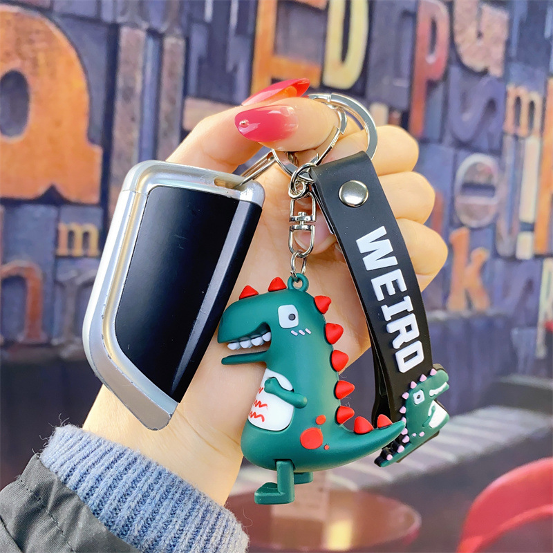 Cartoon Cute Dinosaur Keychain Personality Bag Pendant Doll Hanging Ornament Car Key Chain Small Gift Wholesale