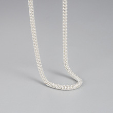 欧美大气时尚设计感925纯银网链网格项链ins网红气质个性潮颈链女