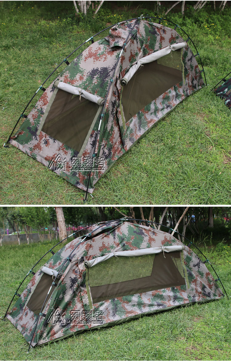 翱翔者雨衣式单兵帐篷单人迷彩帐篷可当雨衣自带防潮垫现货批发