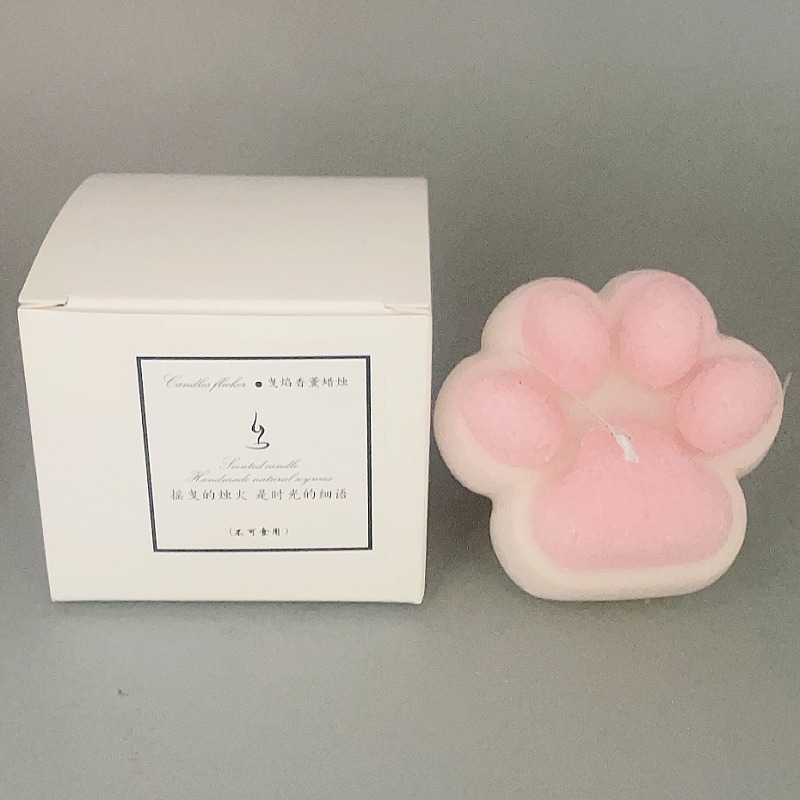 Cat's Paw Candle Cute Cartoon Pink Cat Palm Shape Creative Gifts Gifts Candle Aromatherapy Candle