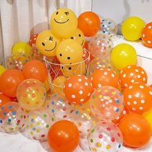 加厚ins透明彩色波点气球宝宝儿童生日派对装饰拍照布置乳胶气球