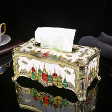 功能纸巾盒客厅轻奢高档抽纸盒茶几收纳盒创意欧式纸抽盒装饰摆件