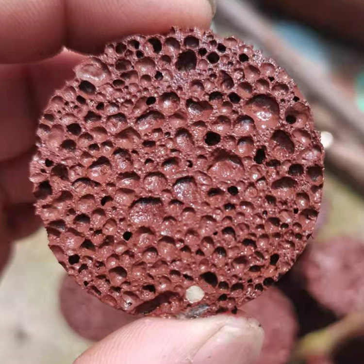 火山石烧烤球火山石切片水族装饰滤水火山石条打孔火山石