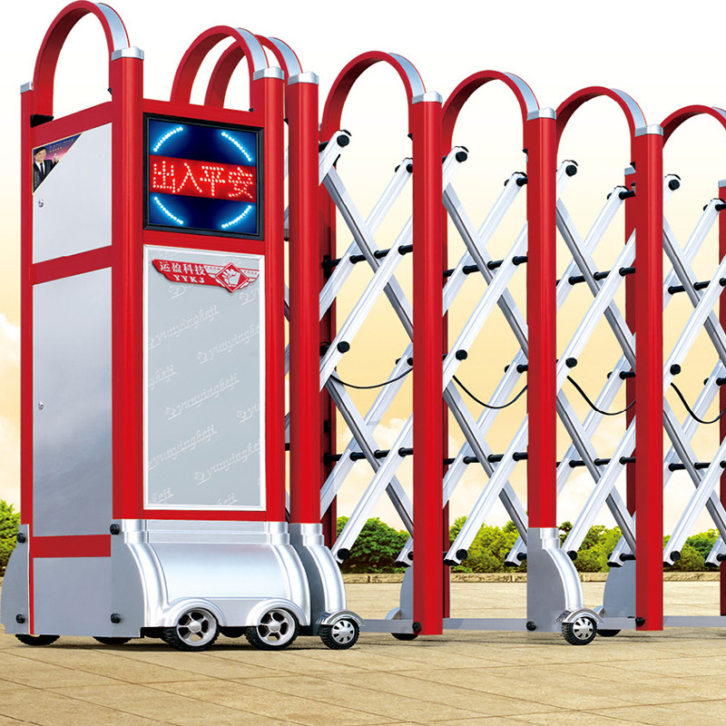 东莞厂家直供塑钢电动伸缩门 庭院小区无轨自动伸缩门 遥控伸缩门