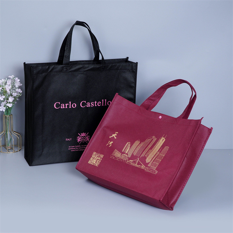 Manufacturer Non-Woven Bag Customizable Silk Screen Printing Shopping Mall Eco-friendly Shopping Packaging Bag Gift Advertising Handbag Printing