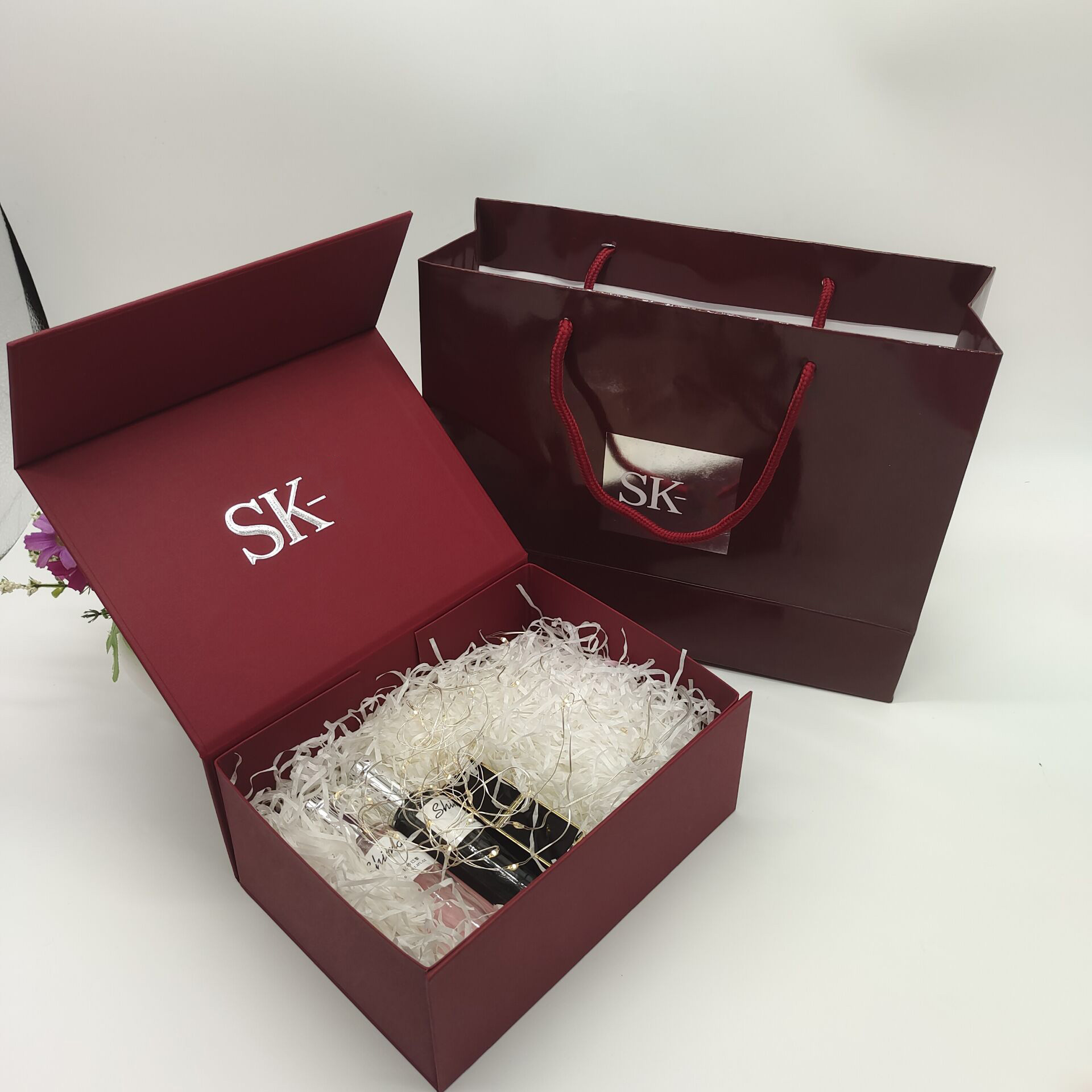 sk -ii 专柜正品 原版 绸带空盒 礼品盒包装盒礼盒套装盒
