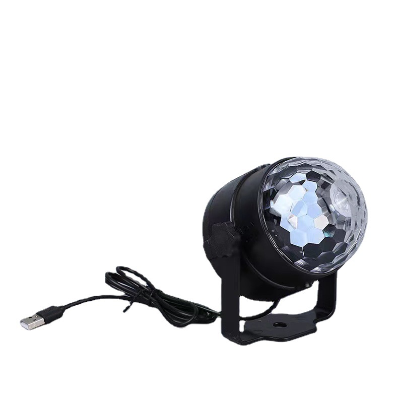 Bluetooth Music Magic Ball Led Car Colorful Light Crystal Magic Ball Light Usb Bracket Music Ambience Light