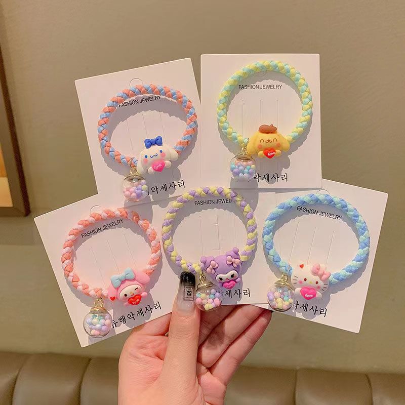 Sanrio Hair Accessories Cute Cinnamoroll Babycinnamoroll Clow M Headband Girl's Heart Hair Band High Elastic Hair Band Hair Rope