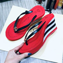 clip toe flip flops woman wedge slippers shoes woman跨境专供