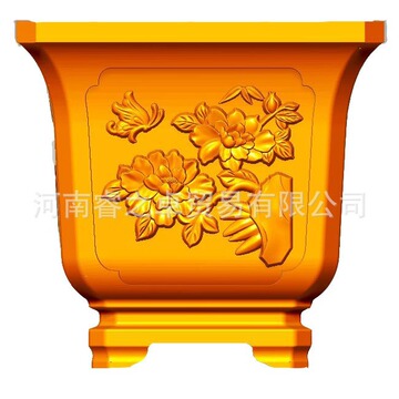 花盆模具塑料模具厂家新款二代底部灌浆水泥六角四角长方圆盆景