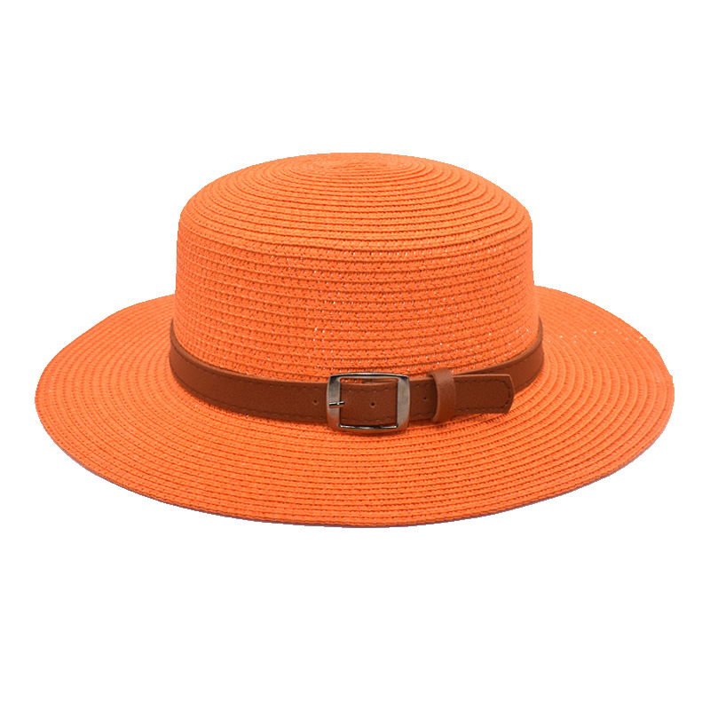 Amazon AliExpress EBay Women's Fashion Straw Hat Bowler Hat Men's Outdoor Beach Sun Protection Sunshade Fedora Hat Summer