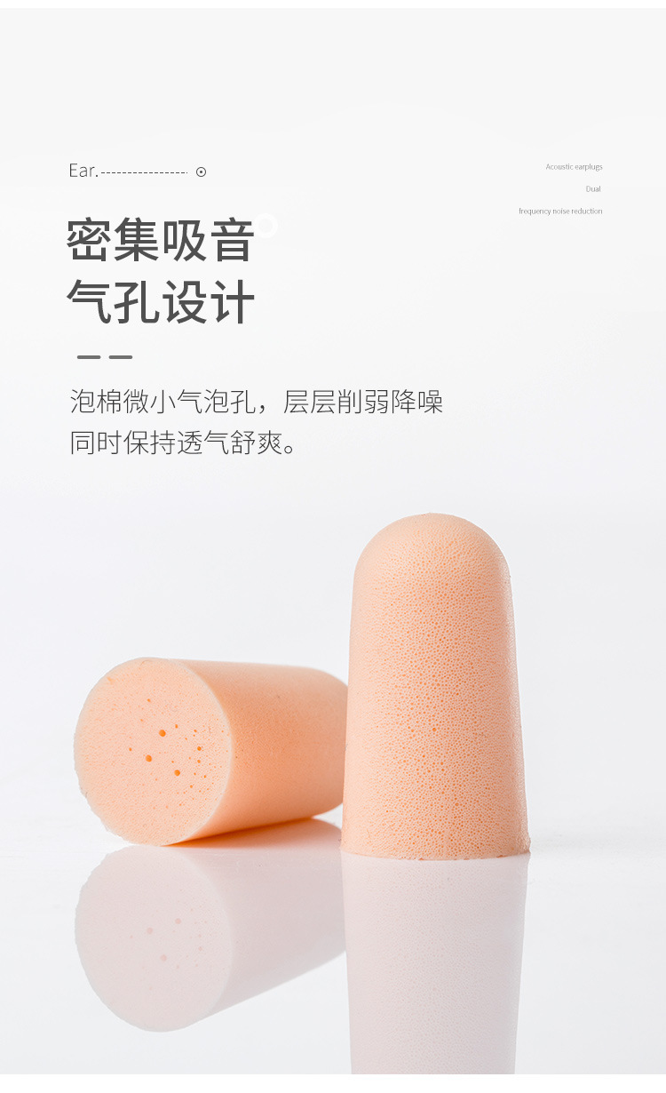 记忆棉耳塞睡眠硅胶耳塞防噪音飞机隔音塞学生宿舍睡觉降噪音神器