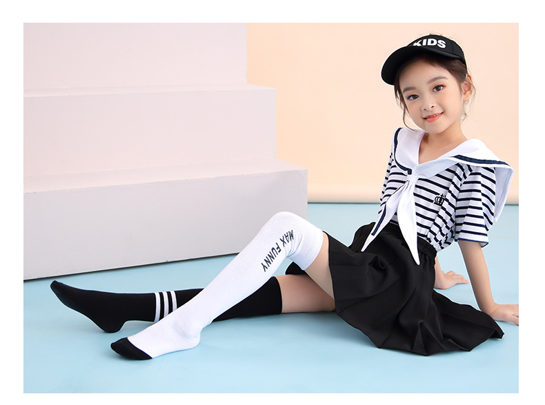 智友伴儿童中筒袜女童夏季薄款过膝高筒袜宝宝春秋长筒袜小腿长袜